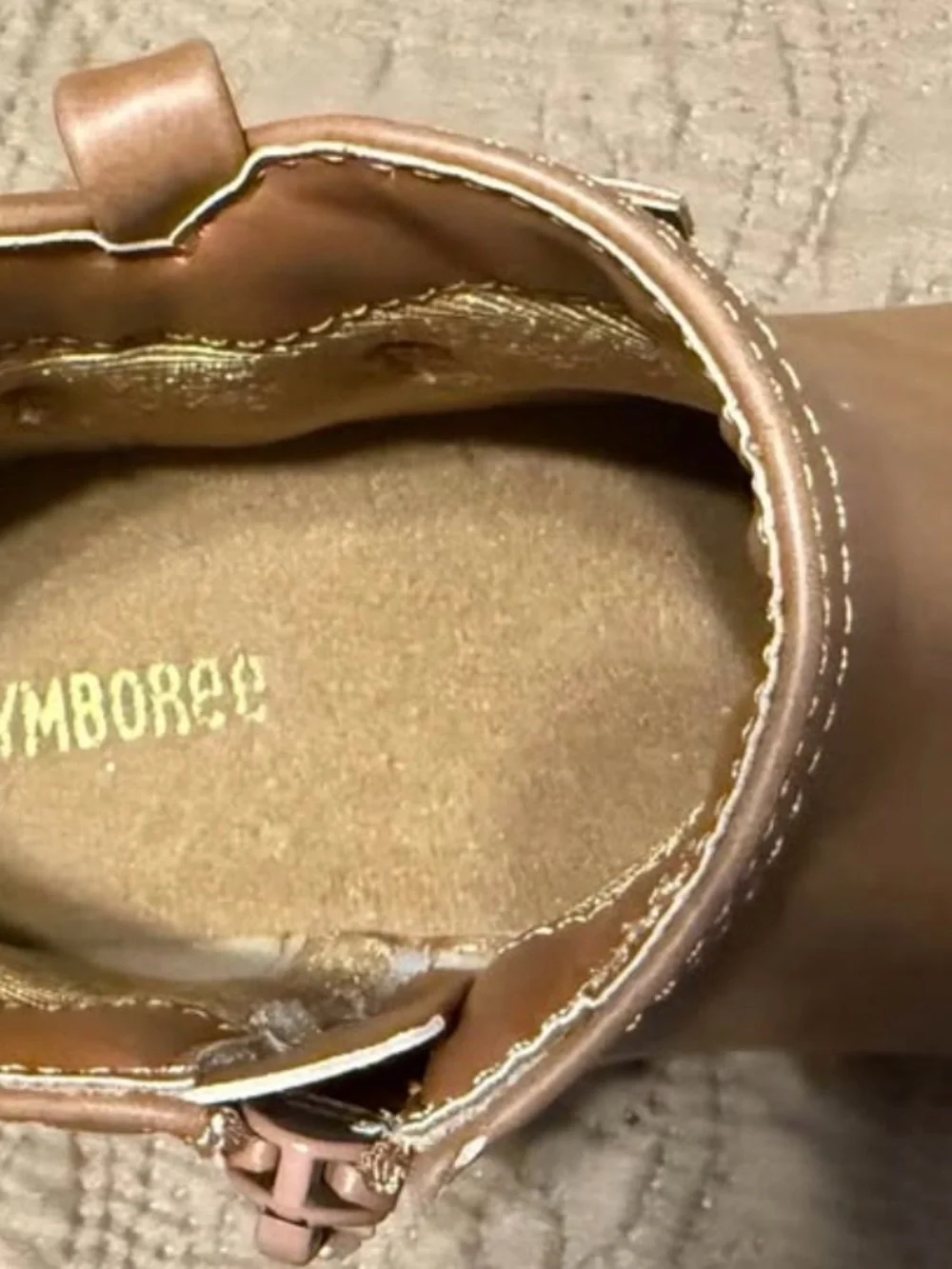 Gymboree Girls' Tan Bow Ankle Booties